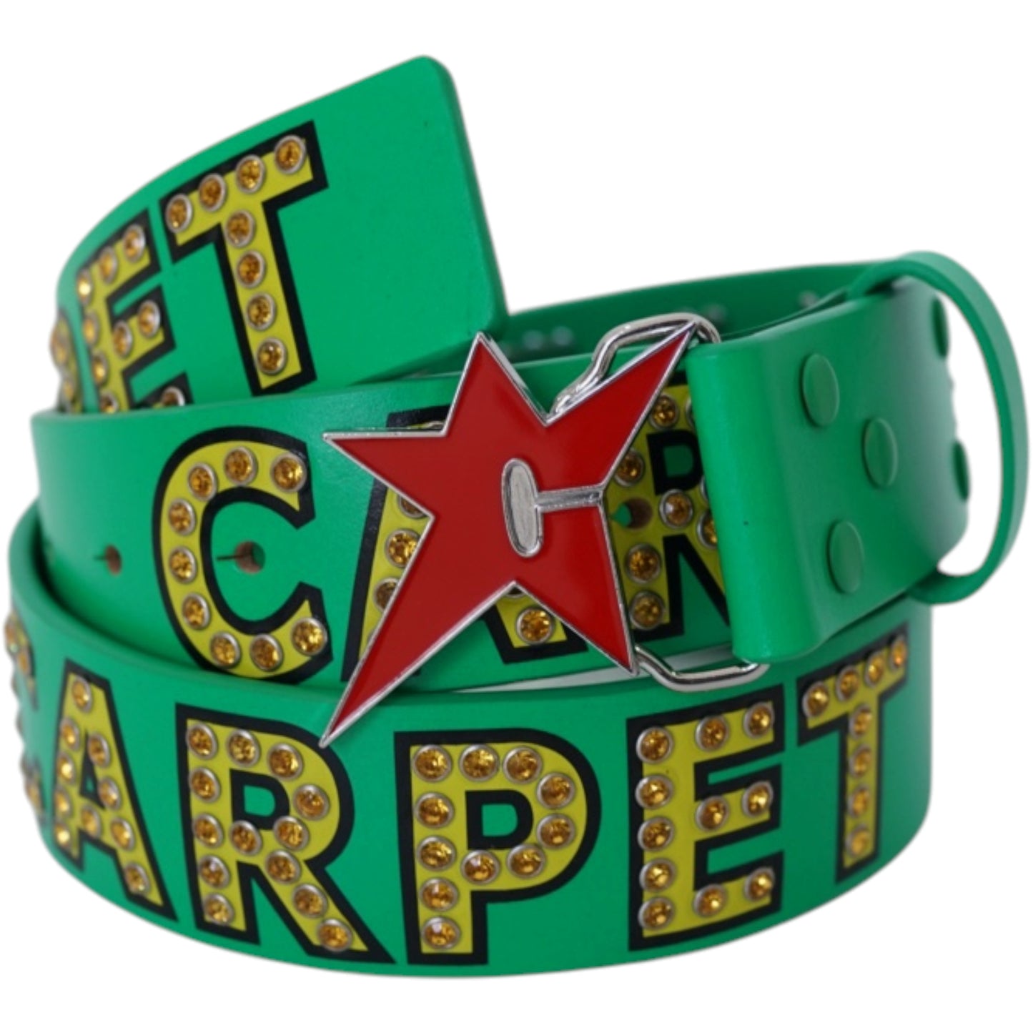 VARSITY RHINESTONE LEATHER BELT