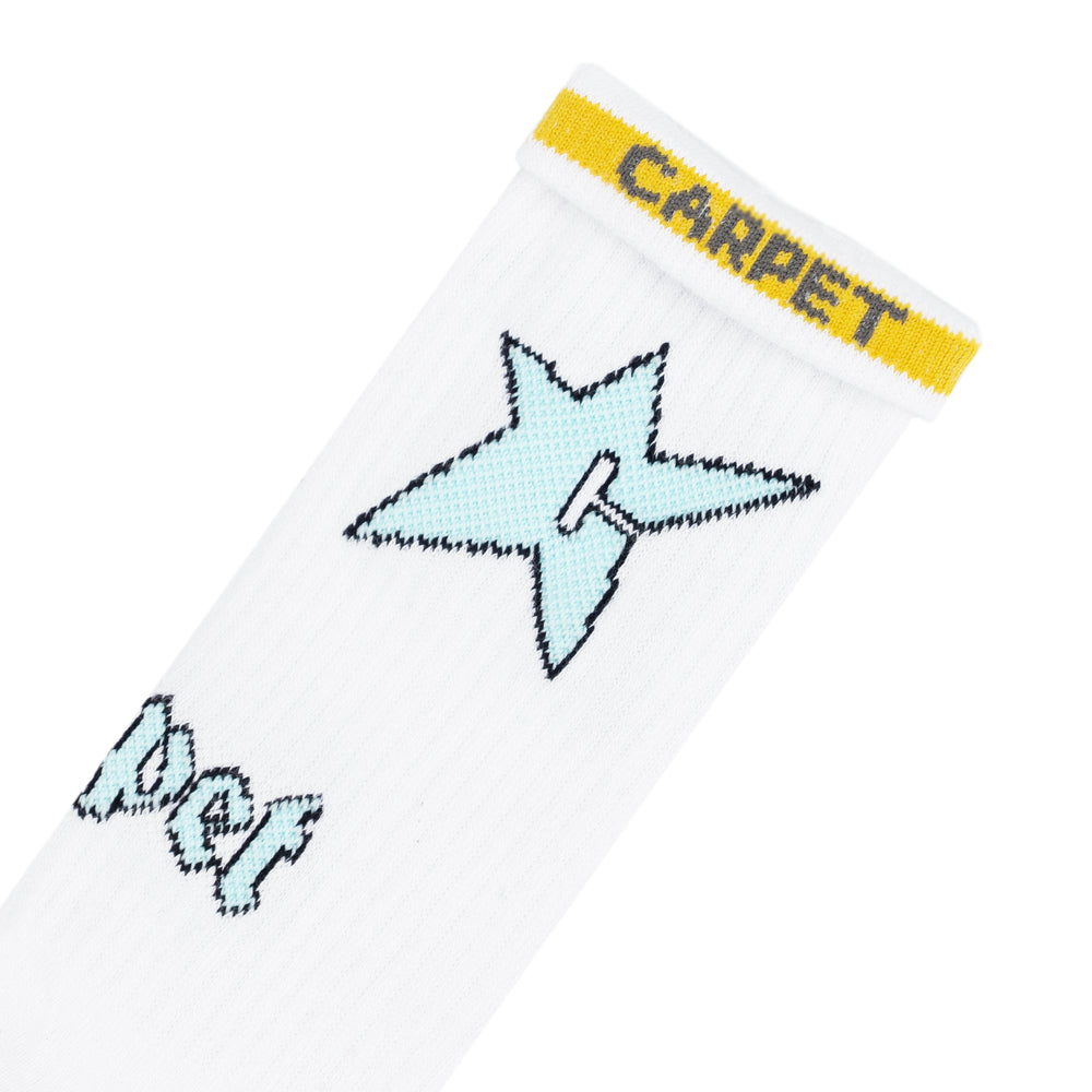 GLOW IN THE DARK C-STAR SOCK - WHITE