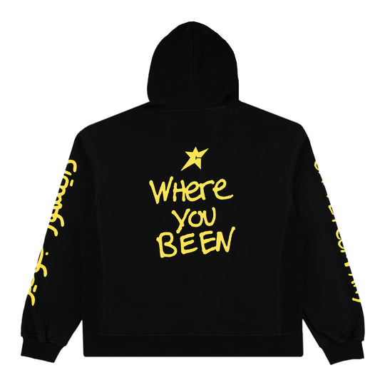 WHERE TOU BEEN ZIP HOODIE