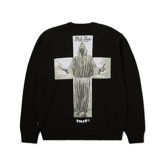 BLACK MOSES KNIT SWEATER