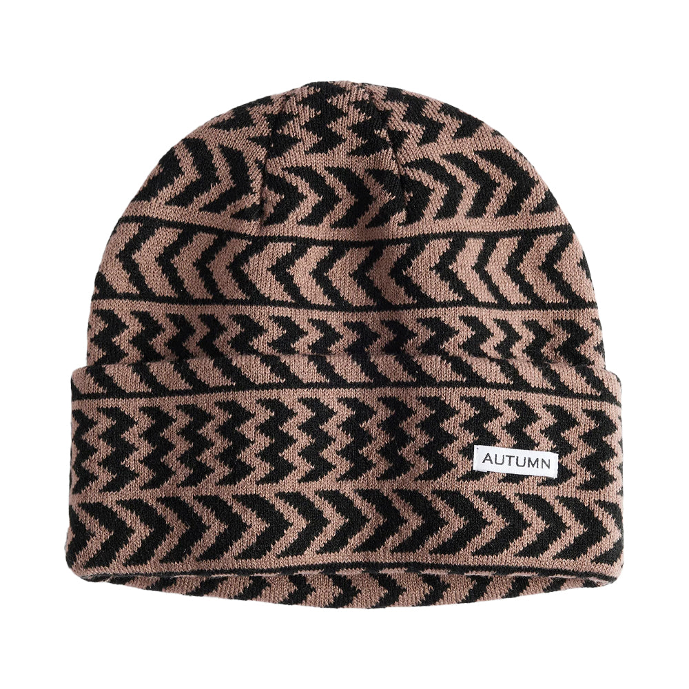 DUSTY MAUVE CHEVRON BEANIE