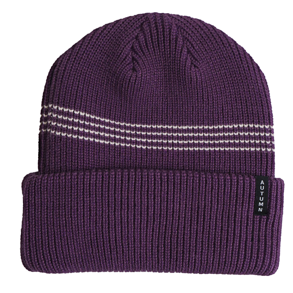 MINI STRIPE PLUM BEANIE