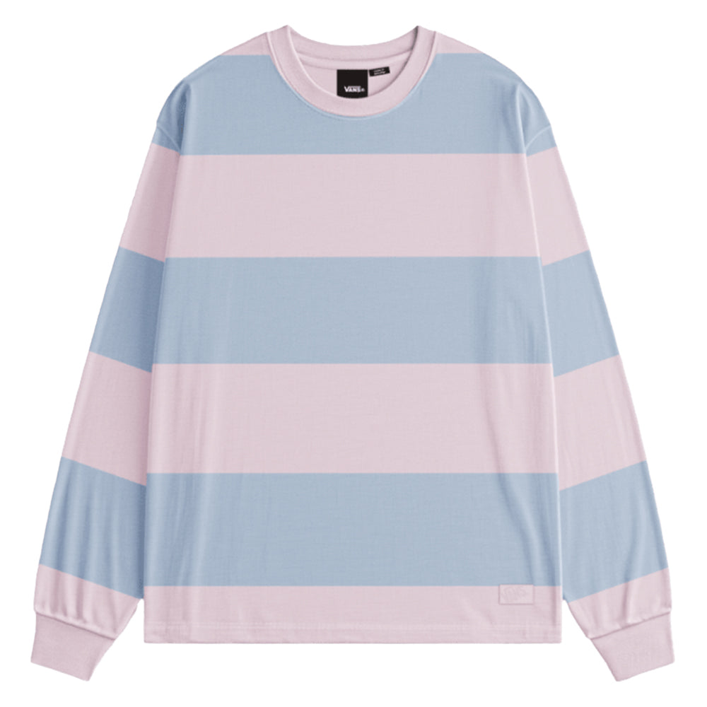 PALE PETAL RUGBY STRIPE LONG SLEEVE SHIRT