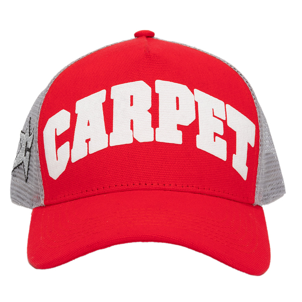 RED VARSITY TRUCKER HAT