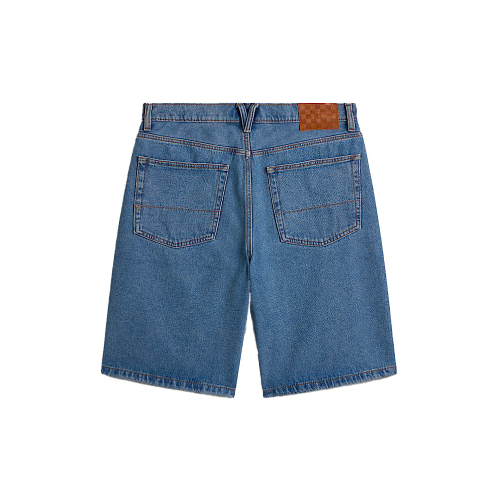 BLUE CHECK-5 BAGGY DENIM SHORTS