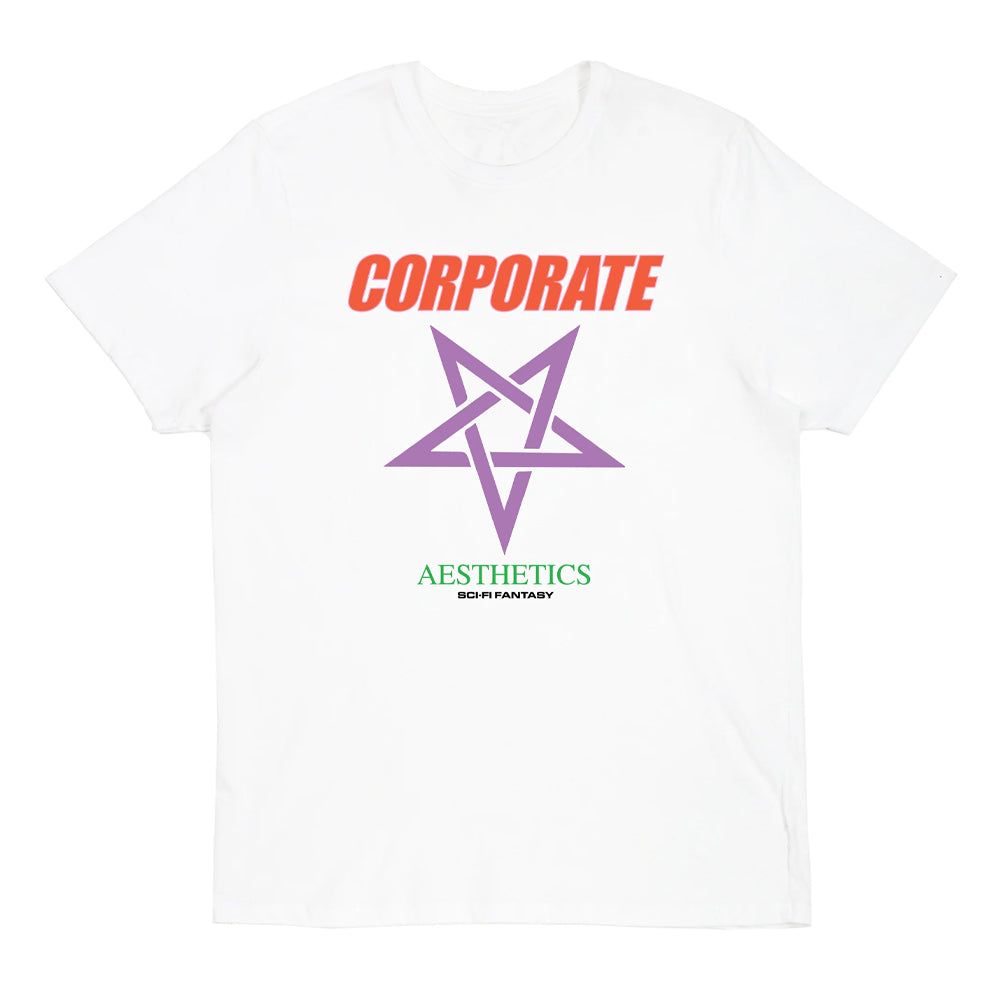 WHITE CORPORATE AESTHETICS TEE