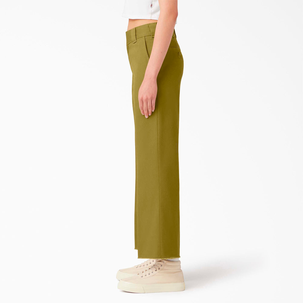WOMENS TWILL CROPPED PANTS