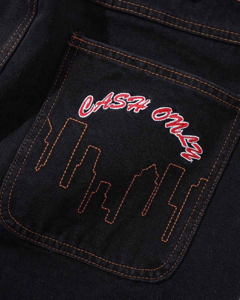 LOGO BAGGY DENIM JEANS