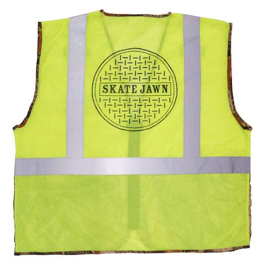 SEWER CAP HI VIZ/CAMO SAFETY VEST