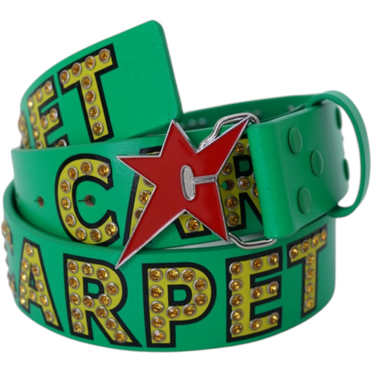 VARSITY RHINESTONE LEATHER BELT