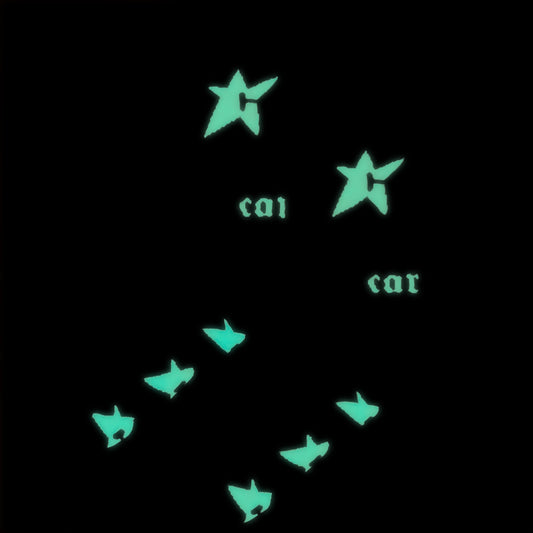 GLOW IN THE DARK C-STAR SOCK - BLACK