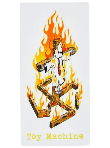 CHARRED CROSS STICKER