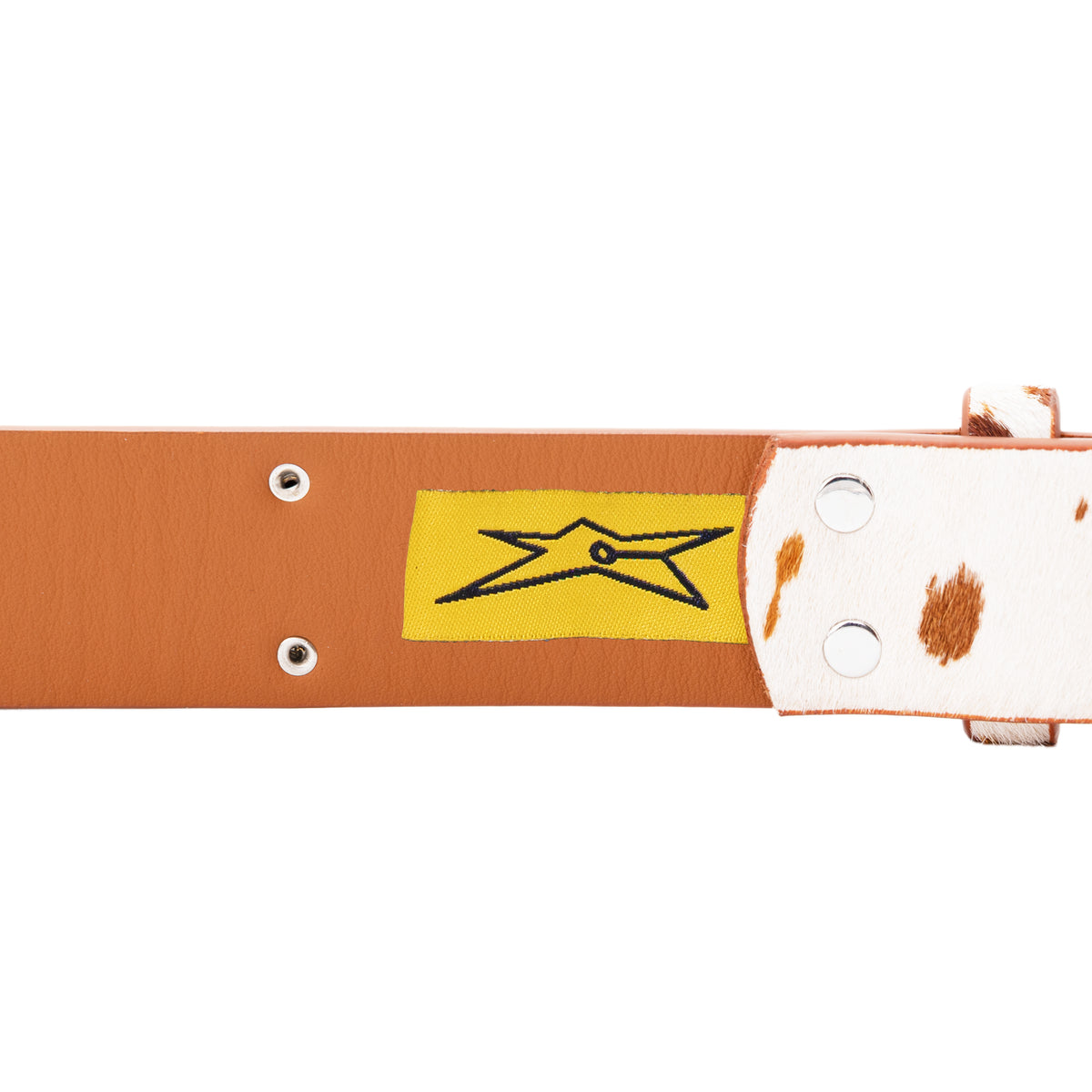 PONY HAIR STUDDED BELT