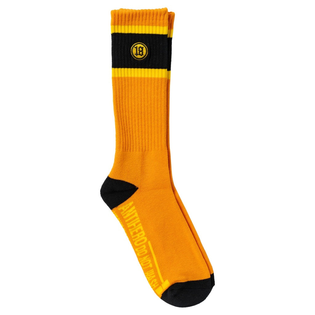 HECHO POR SKATE EMB SOCKS ORANGE/YELLOW