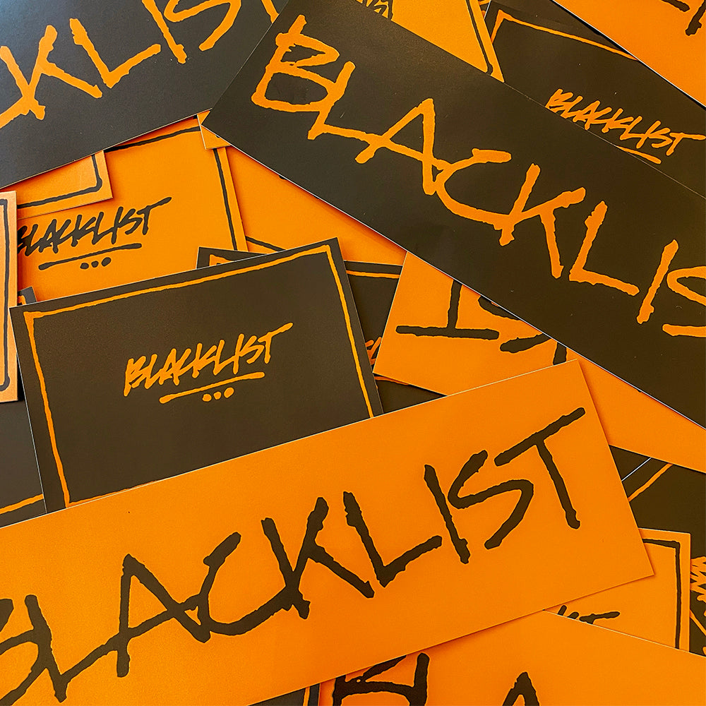 BLACK/ORANGE 5 STICKER PACK