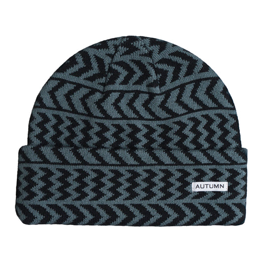 CHEVRON SLATE BEANIE