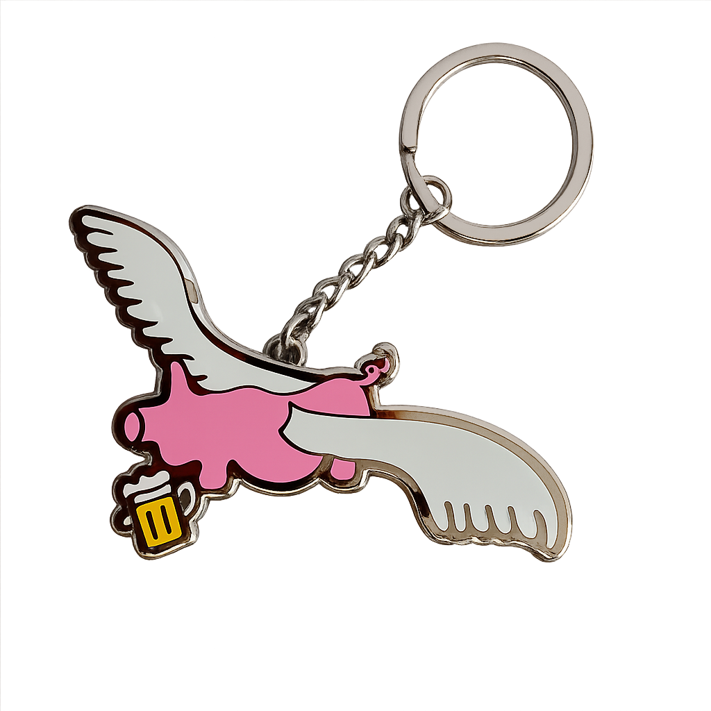 FLYING PIG KEYCHAIN