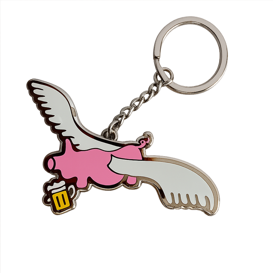 FLYING PIG KEYCHAIN