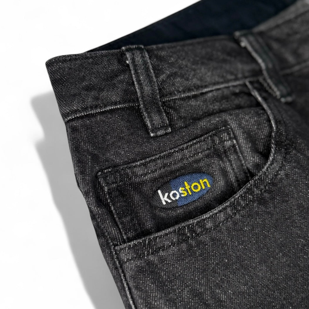 KOSTON AIR MAX 95 LOOSE DENIM PANTS - BLACK