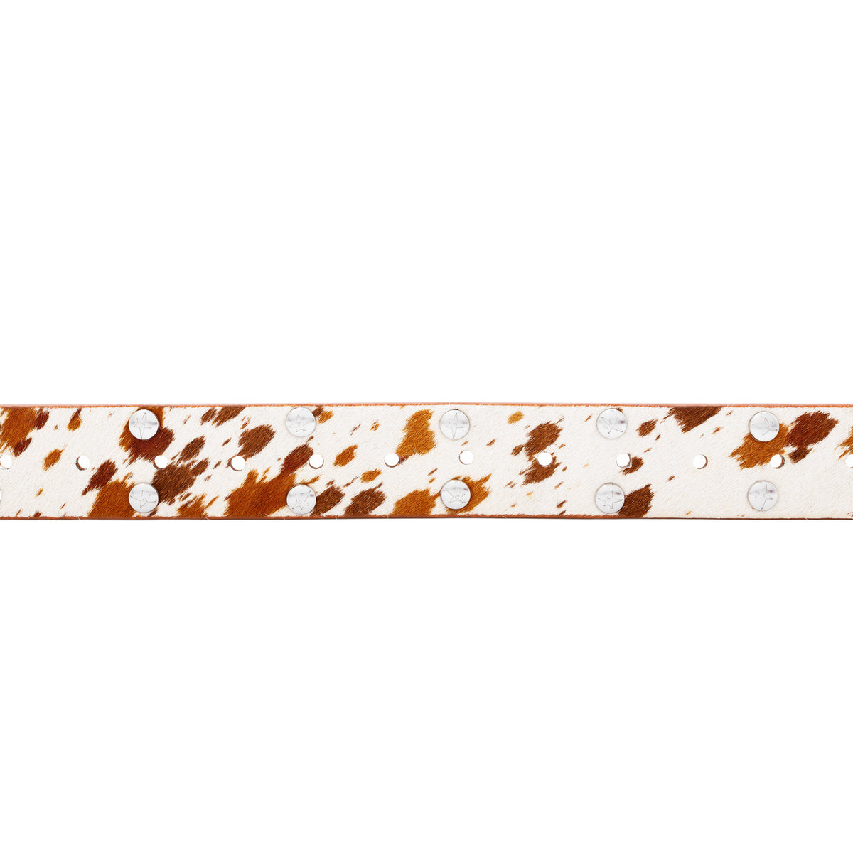 PONY HAIR STUDDED BELT