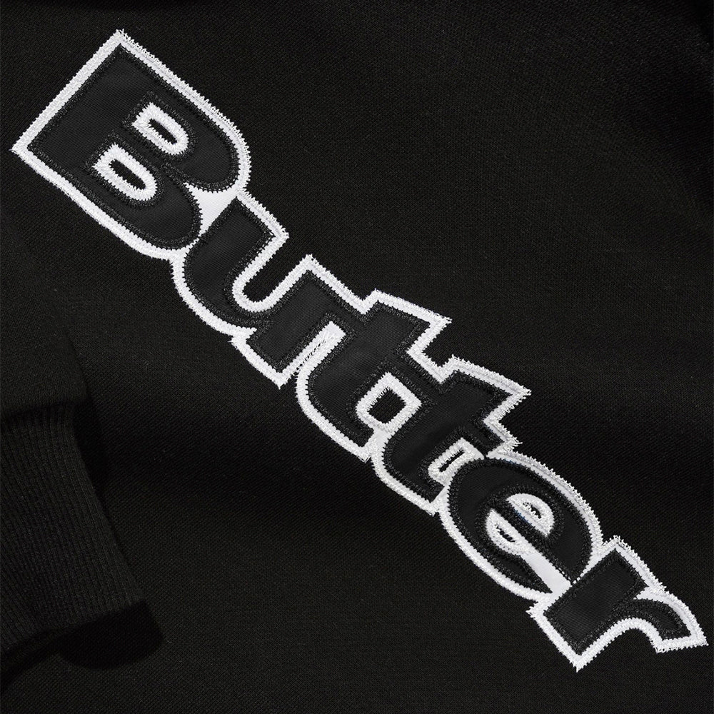 SATIN APPLIQUE LOGO CREWNECK