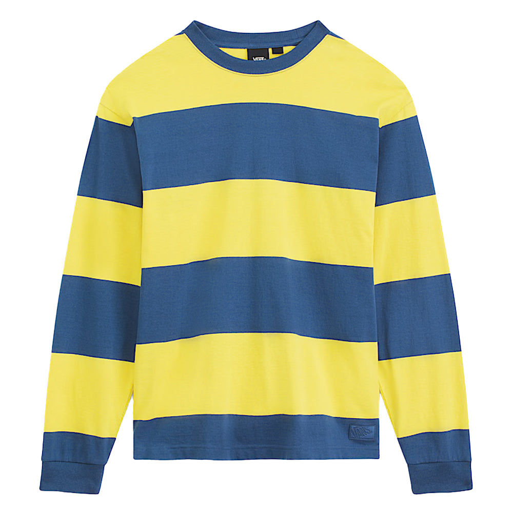 DUSTY GOLD RUGBY STRIPE LONG SLEEVE SHIRT