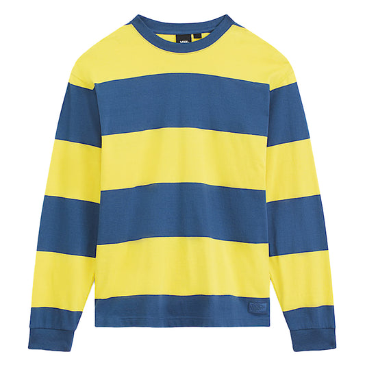 DUSTY GOLD RUGBY STRIPE LONG SLEEVE SHIRT
