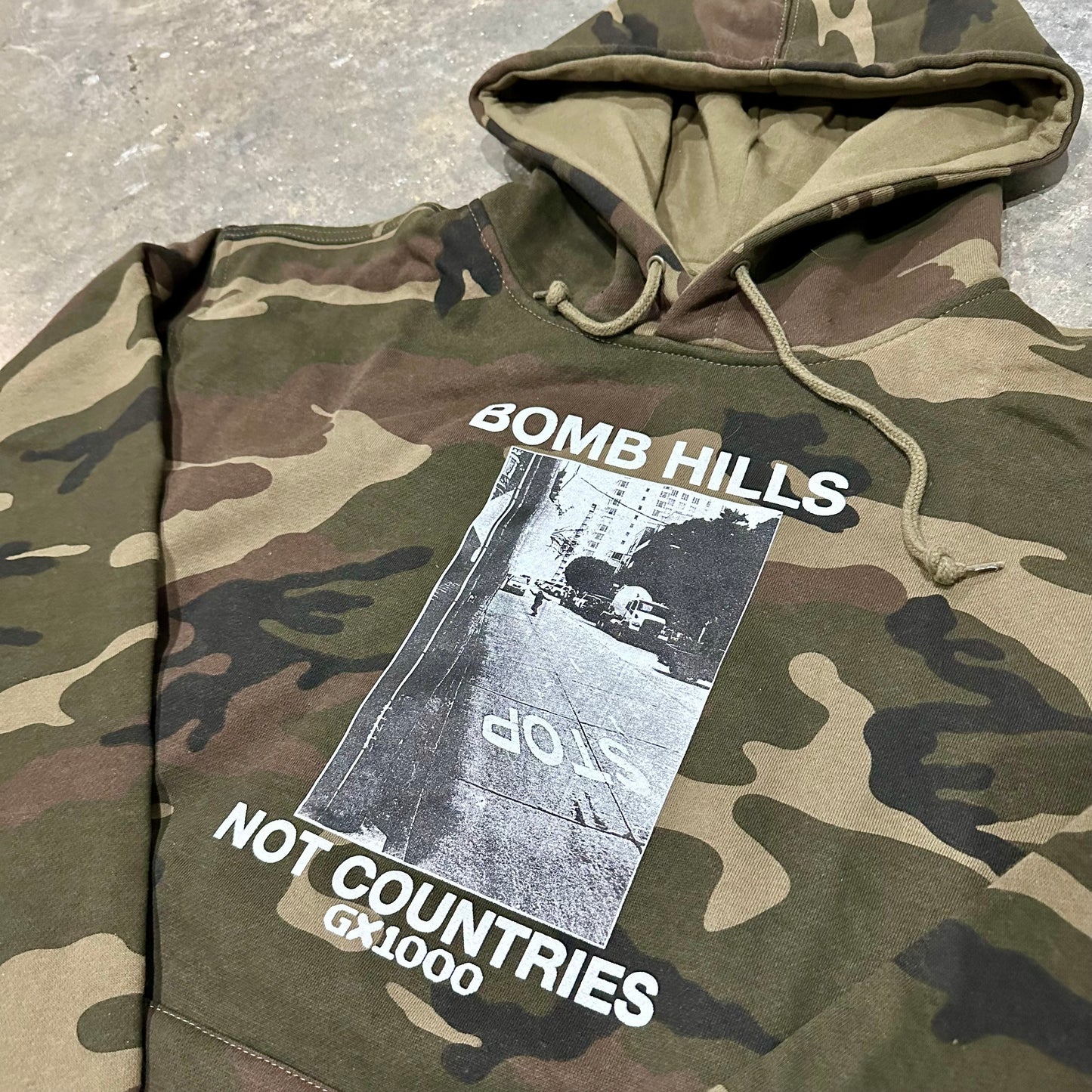 BOMB HILLS NOT COUNTRIES HOODIE