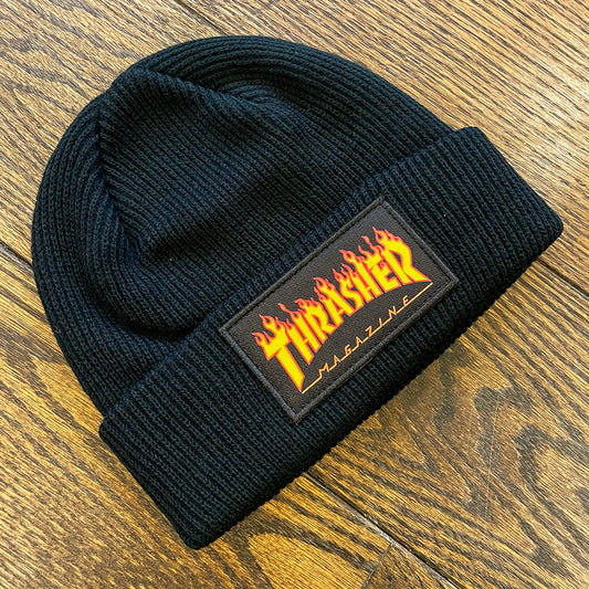 FLAME PATCH BEANIE