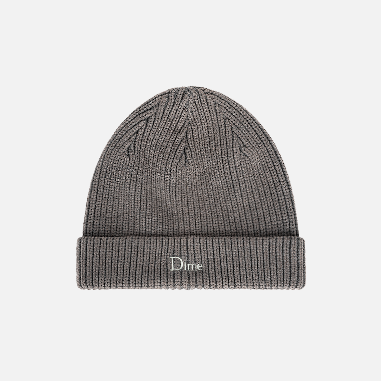 DARK GRAY RIB FOLD BEANIE