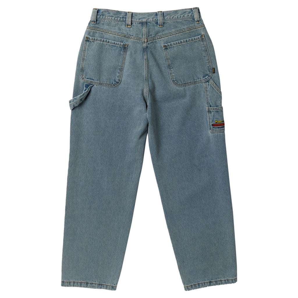 KOFFIN CARPENTER BLEACHED DENIM PANTS