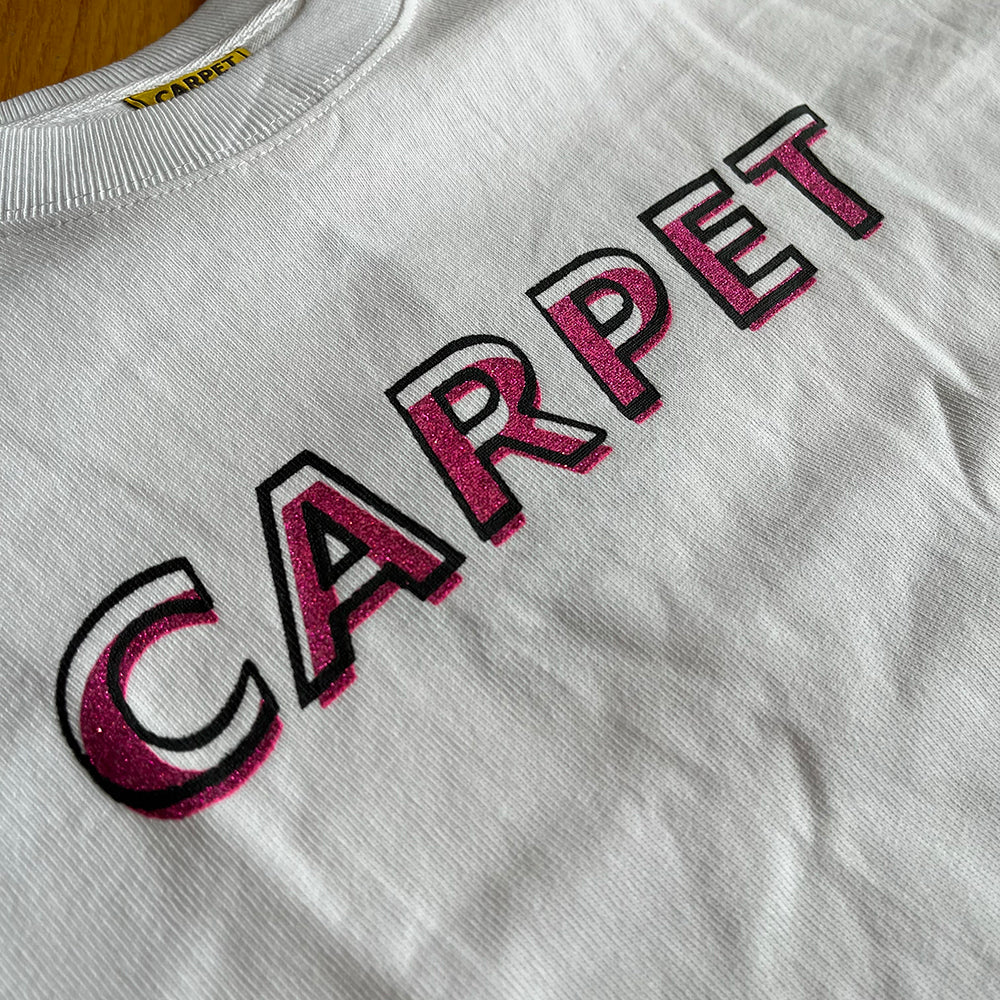 METALLIC PINK MISPRINT TEE