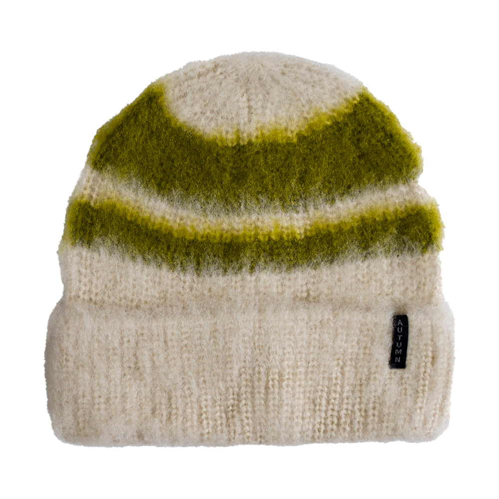SPORT STRIPE NATURAL BEANIE