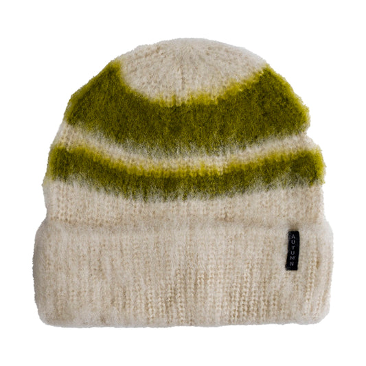 SPORT STRIPE NATURAL BEANIE