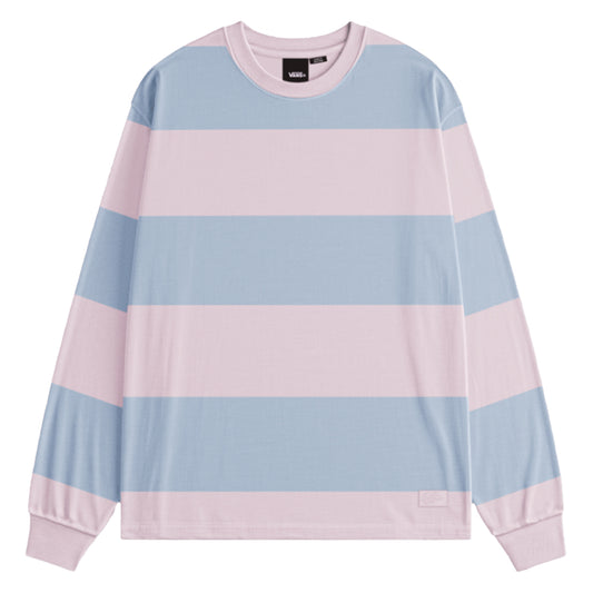 PALE PETAL RUGBY STRIPE LONG SLEEVE SHIRT