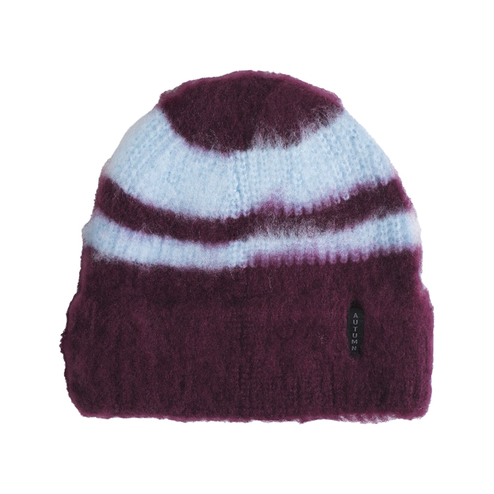SPORT STRIPE OXBLOOD BEANIE
