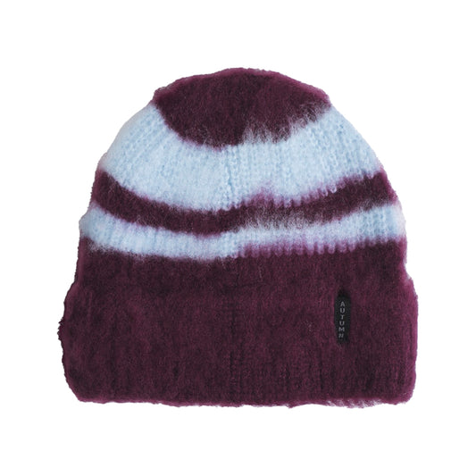 SPORT STRIPE OXBLOOD BEANIE
