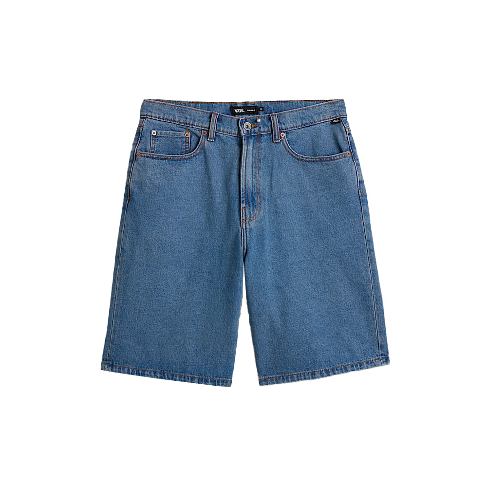 BLUE CHECK-5 BAGGY DENIM SHORTS