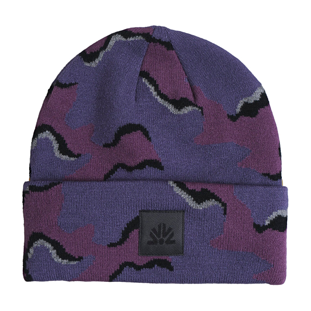WAVY CAMO PLUM BEANIE