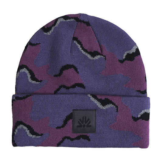 WAVY CAMO PLUM BEANIE