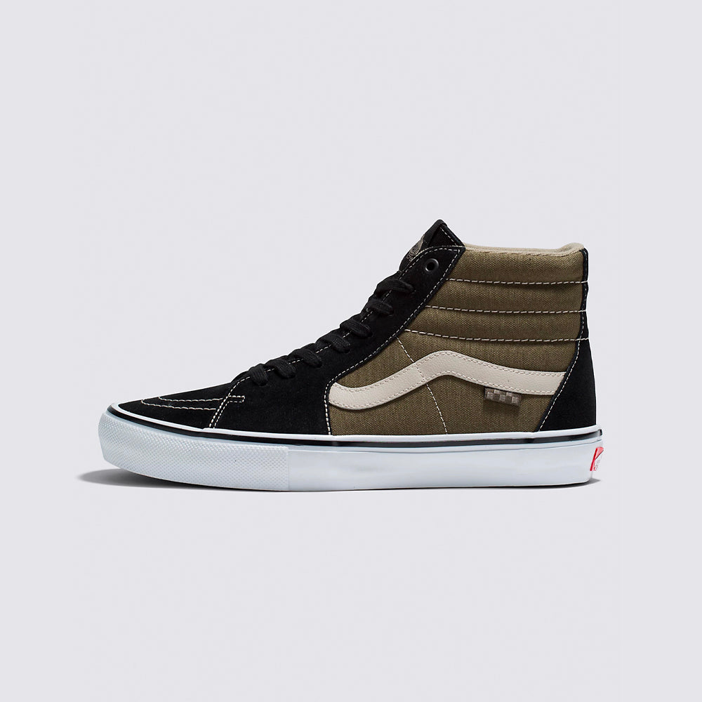 Vans sk8 hi green clearance black